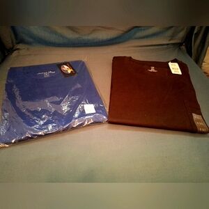 Men's Blue and Brown Shirts